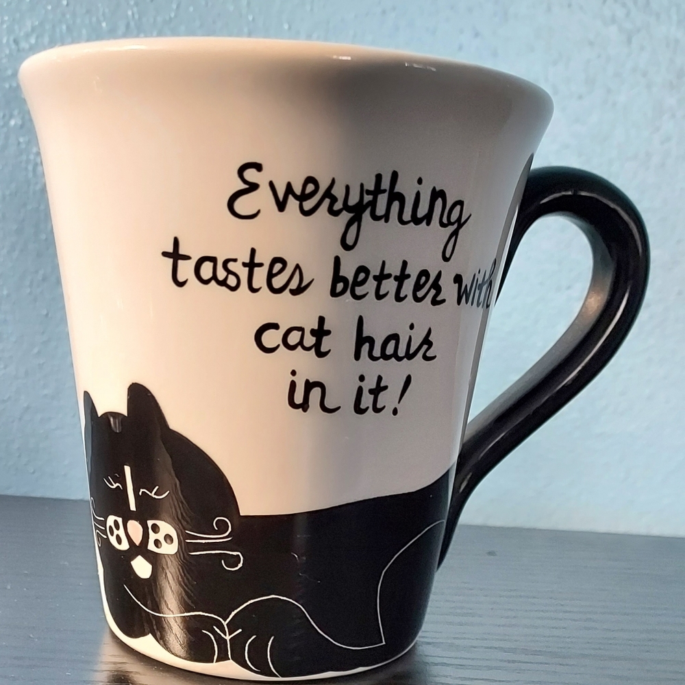 Lg Decor Ceramic Cat Mug by Lorrie Veasey